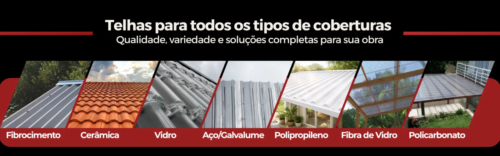 Linhas de telhas — Telhadão & Cia.